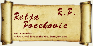 Relja Počeković vizit kartica